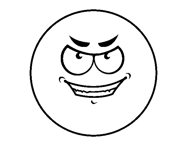 Desenho de Smiley malvado  para Colorir