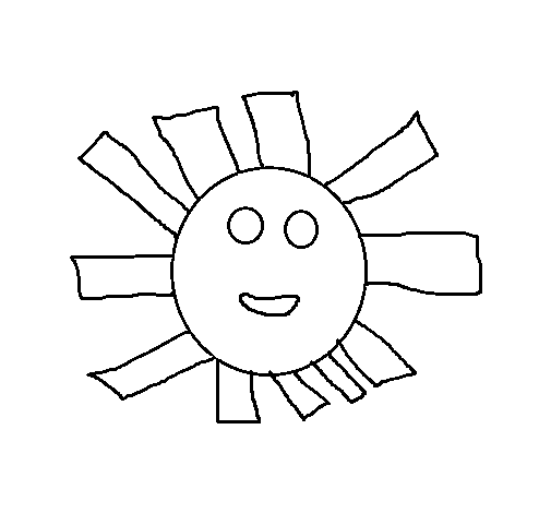 Desenho de Sol 3 para Colorir