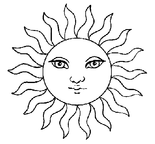 Desenho de Sol para Colorir