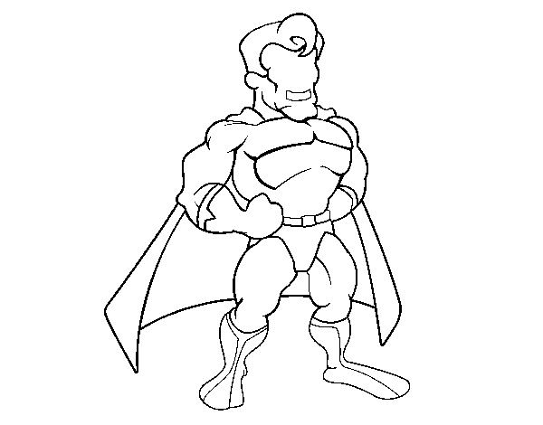Desenho de Super-herói musculoso para Colorir