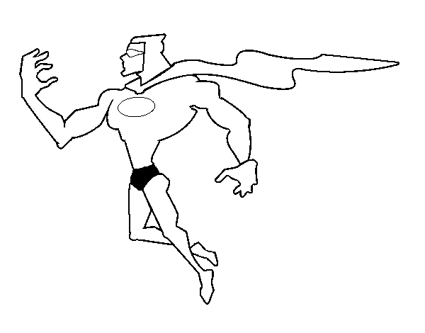 Desenho de Super herói poderoso para Colorir
