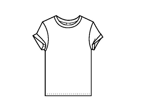 Desenho de T-shirt moderna  para Colorir
