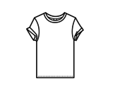 Desenho de T-shirt moderna  para colorear