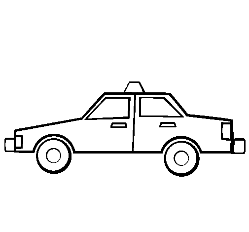 Desenho de Taxi para Colorir