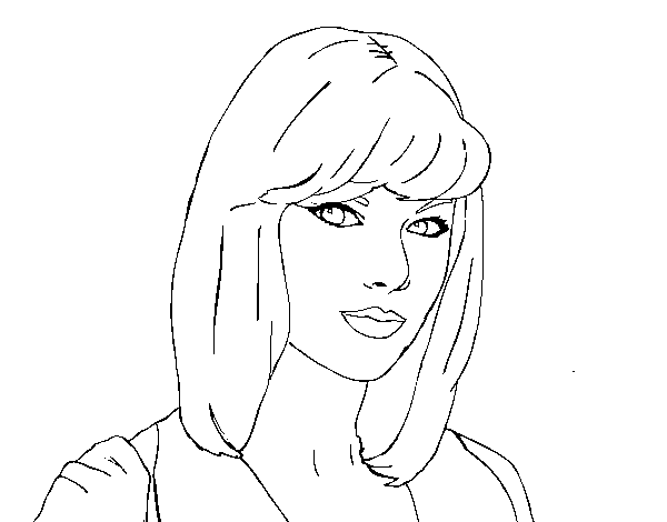 Desenho de Taylor Swift para Colorir