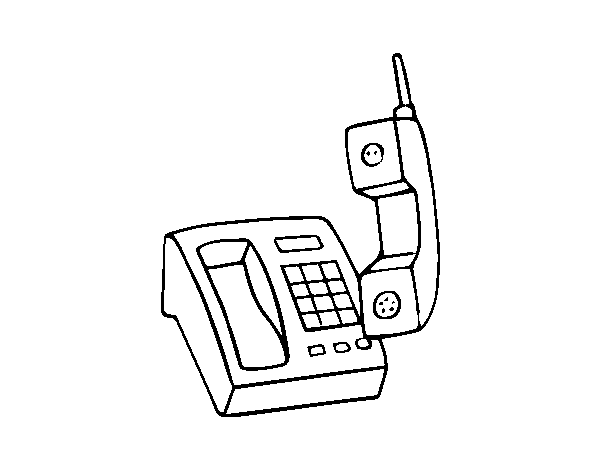 Desenho de Telefone sem fio para Colorir