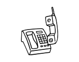 Desenho de Telefone sem fio para colorear