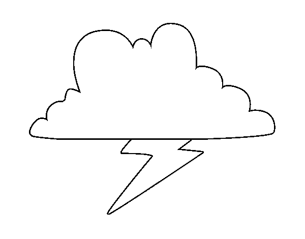 Desenho de Tempestade para Colorir