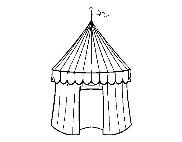 Desenho de Tenda de circo para Colorir