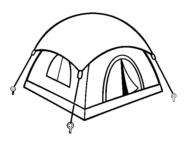 Desenho de Tenda para Colorir