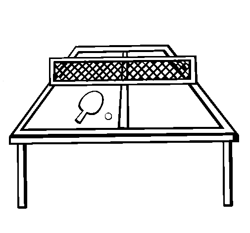 Desenho de Tênis de mesa para Colorir