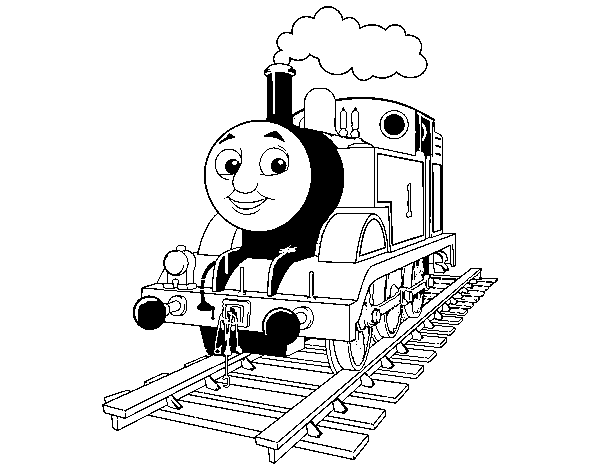 Desenho de Thomas a locomotiva para Colorir