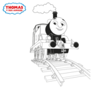 Desenho de Thomas em marcha para colorear