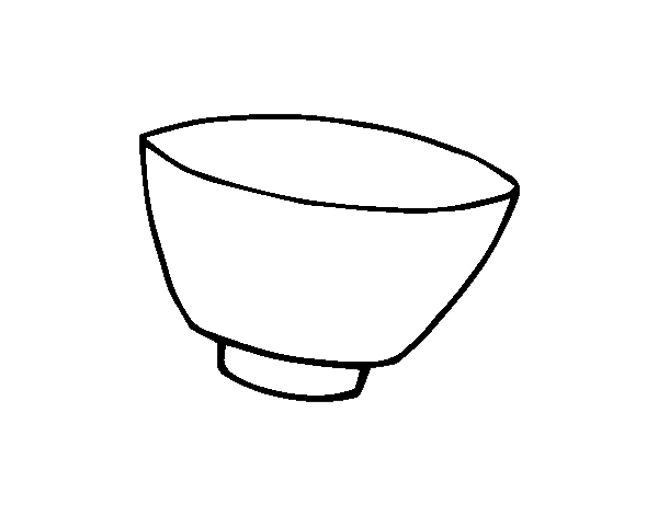 Desenho de Tigela para Colorir