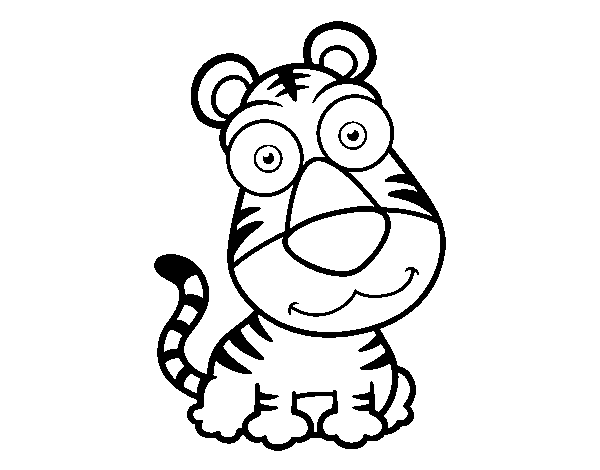 Desenho de Tigre-de-sumatra para Colorir