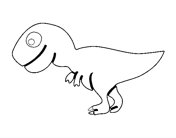 Desenho de Tiranossauro rex jovem  para Colorir