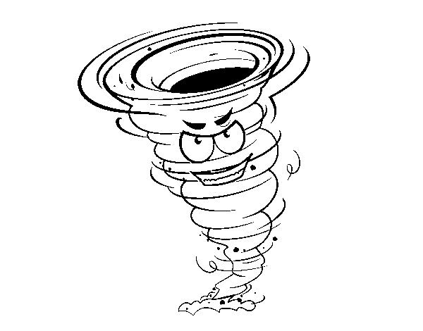 Desenho de Tornado Força 3 para Colorir