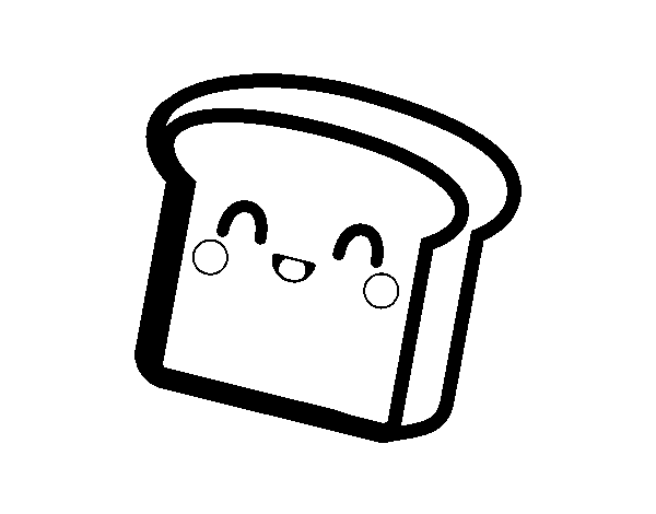 Desenho de Tosta de pão para Colorir