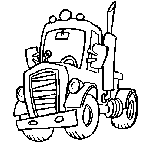 Desenho de Tractor para Colorir