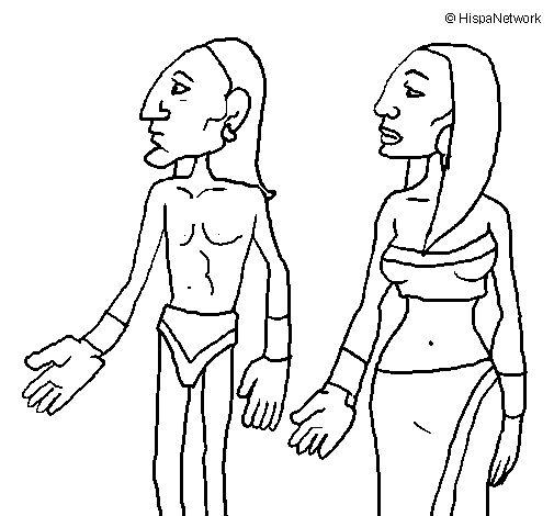 Desenho de Tribo Itzá para Colorir