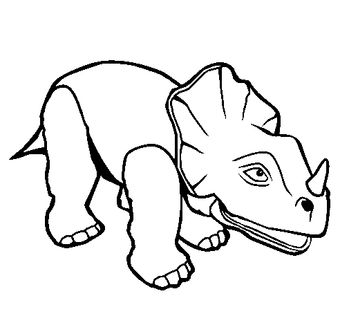 Desenho de Triceratops II para Colorir