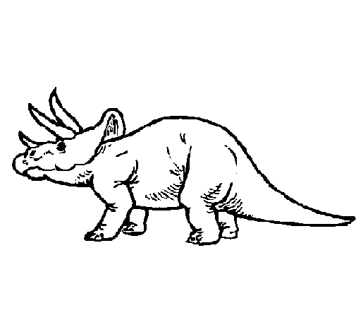 Desenho de Triceratops para Colorir