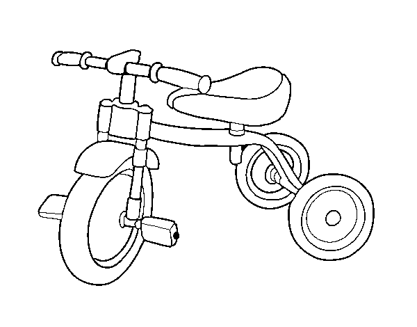 Desenho de Triciclo para a crianças para Colorir