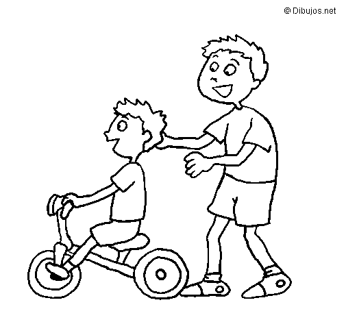 Desenho de Triciclo para Colorir