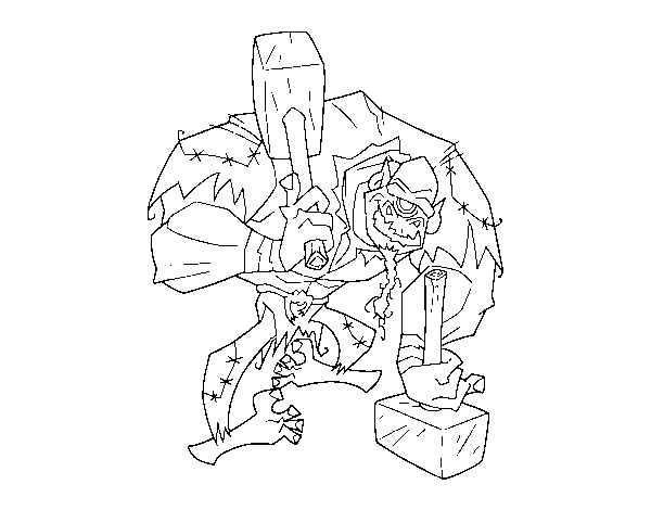 Desenho de Troll cíclope para Colorir