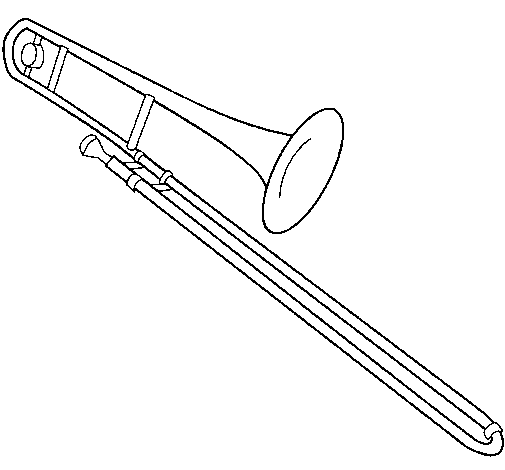 Desenho de Trombone para Colorir