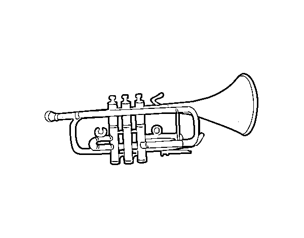 Desenho de Trompete baixa para Colorir