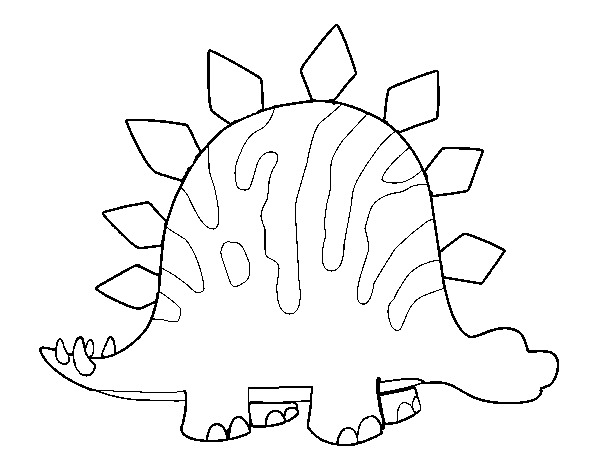 Desenho de Tuojiangossauro bebé para Colorir