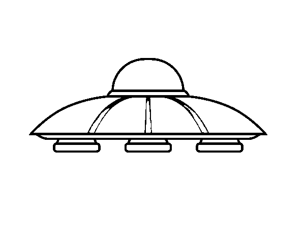 Página para colorir com ufo alien imagem vetorial de Sybirko