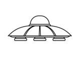 Desenho de UFO aliens para colorear