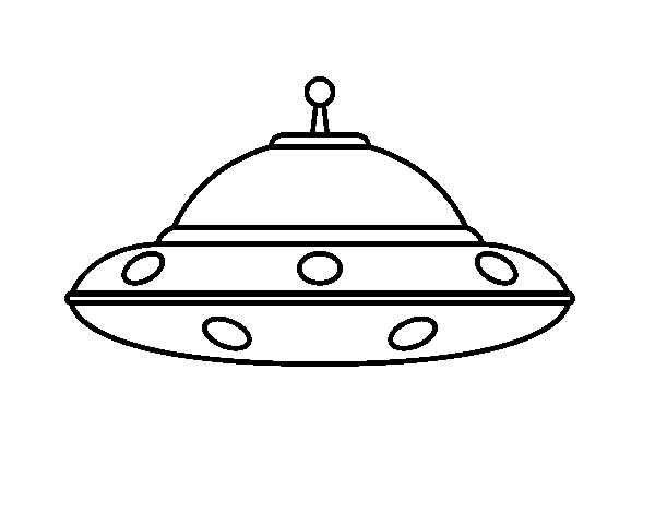 Desenho de alien no espaço para colorir para crianças