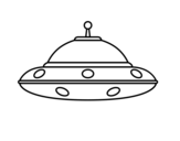 Desenho de UFO extraterrestre para colorear