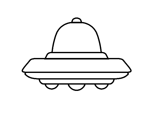 Desenho de  UFO voando para Colorir