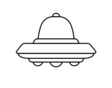 Dibujo de  UFO voando