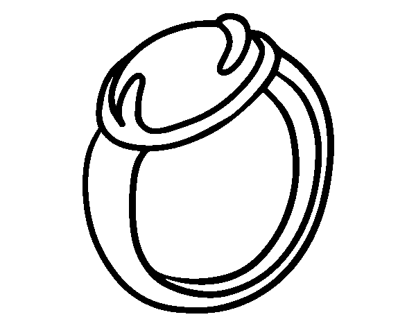 Desenho de Um anel com pedras preciosas para Colorir