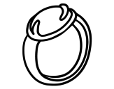 Desenho de Um anel com pedras preciosas para colorear