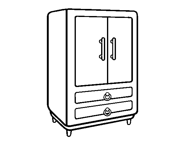 Desenho de Um armário para Colorir