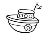 Dibujo de Um barco de brinquedo