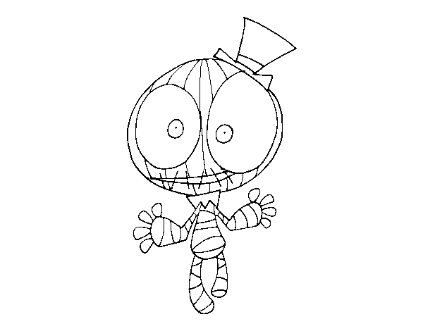 Desenho de Um boneco de trapos para Colorir
