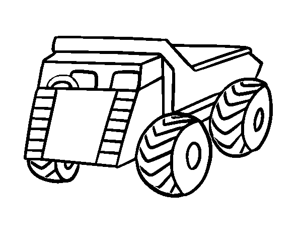 Desenho de Um caminhão de carga para Colorir
