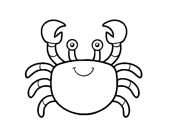 Desenho de Um caranguejo de mar para Colorir