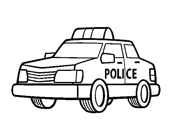 Desenho de Um carro de polícia para Colorir
