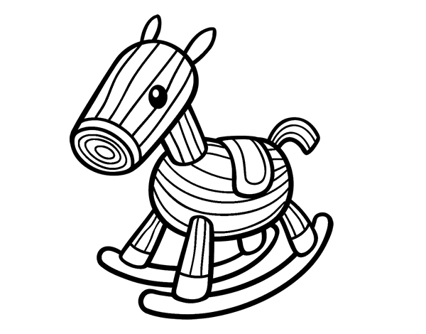 Desenho de Um cavalo de madeira para Colorir - Colorir.com