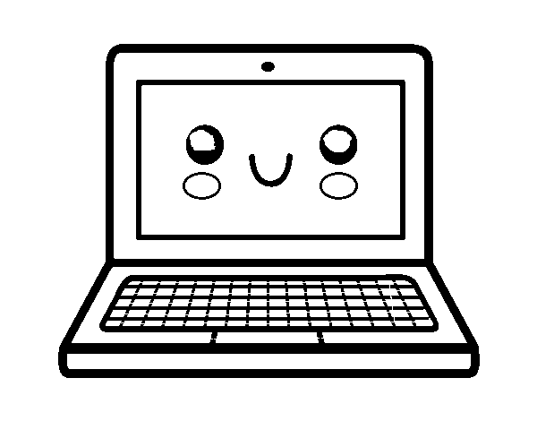 Desenho de Um computador portátil para Colorir
