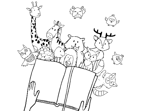 Desenho de Um conto de animais para Colorir