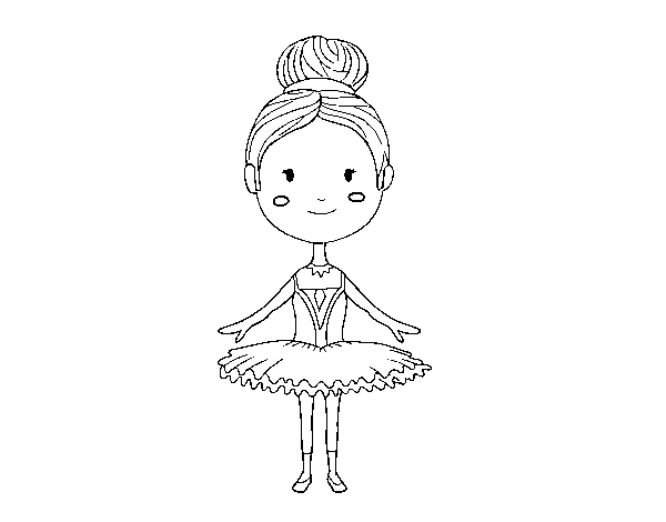 Desenho de Um dançarino de bailado para Colorir